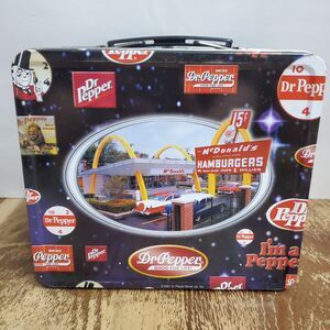 Vintage 2001 Dr Pepper McDonald's Metal Lunchbox Collectible Advertising Tin Box